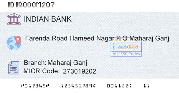 Indian Bank Maharaj GanjBranch 