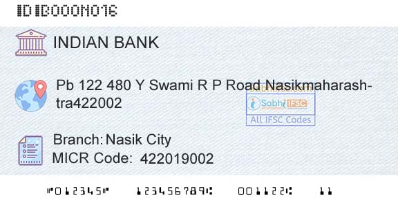 Indian Bank Nasik CityBranch 