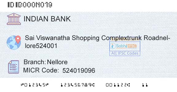 Indian Bank NelloreBranch 
