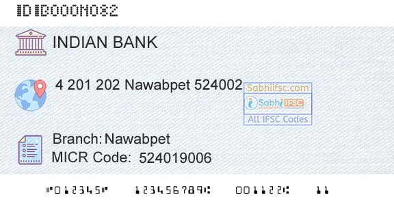 Indian Bank NawabpetBranch 