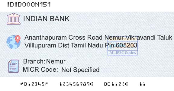 Indian Bank NemurBranch 