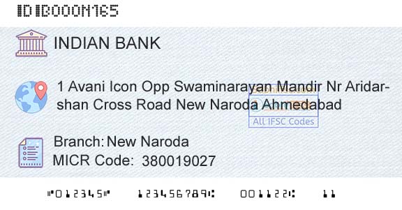 Indian Bank New NarodaBranch 