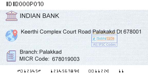 Indian Bank PalakkadBranch 