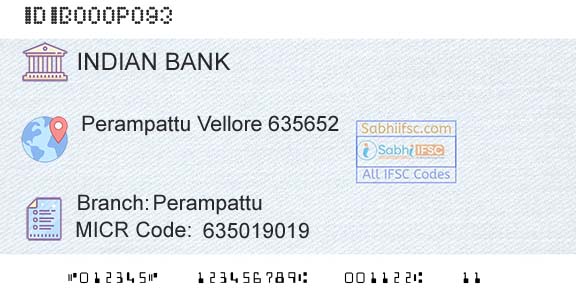 Indian Bank PerampattuBranch 
