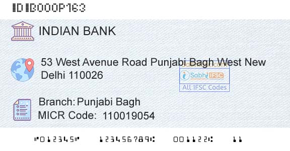 Indian Bank Punjabi BaghBranch 