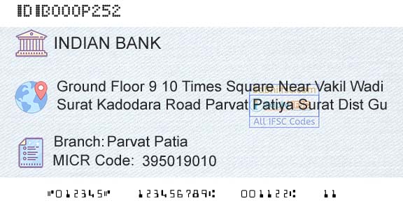 Indian Bank Parvat PatiaBranch 