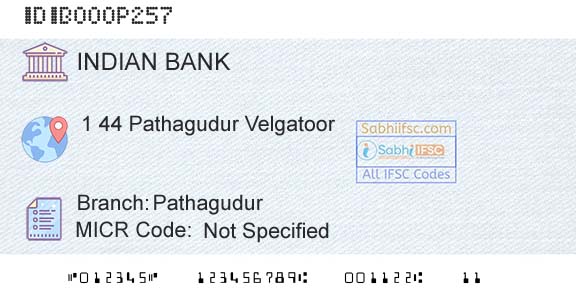 Indian Bank PathagudurBranch 