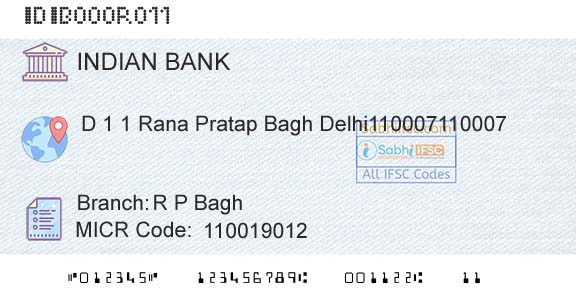 Indian Bank R P BaghBranch 