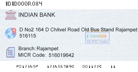Indian Bank RajampetBranch 