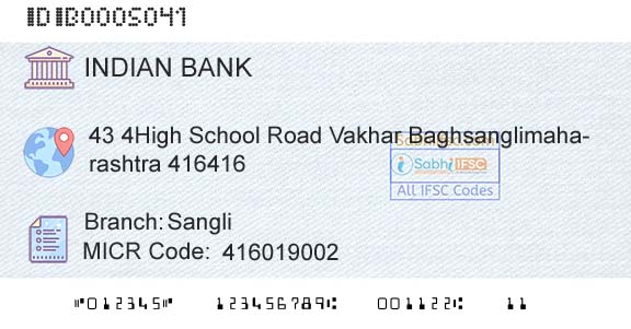 Indian Bank SangliBranch 