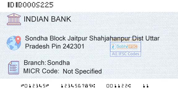 Indian Bank SondhaBranch 