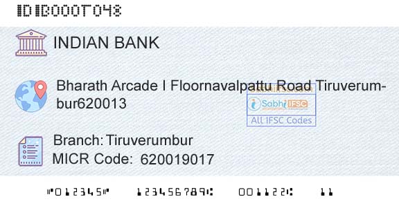 Indian Bank TiruverumburBranch 