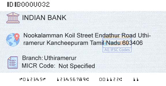 Indian Bank UthiramerurBranch 