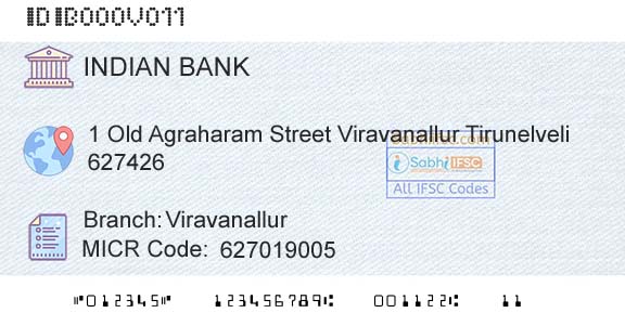 Indian Bank ViravanallurBranch 