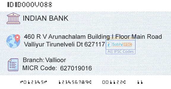 Indian Bank VallioorBranch 