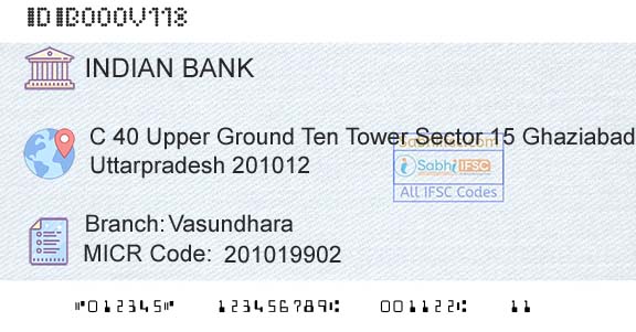 Indian Bank VasundharaBranch 