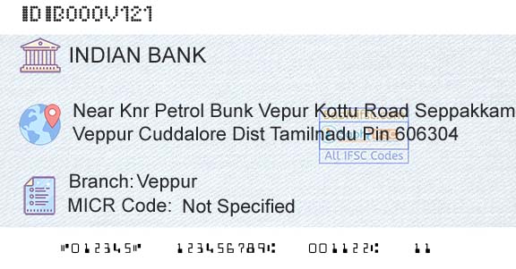 Indian Bank VeppurBranch 