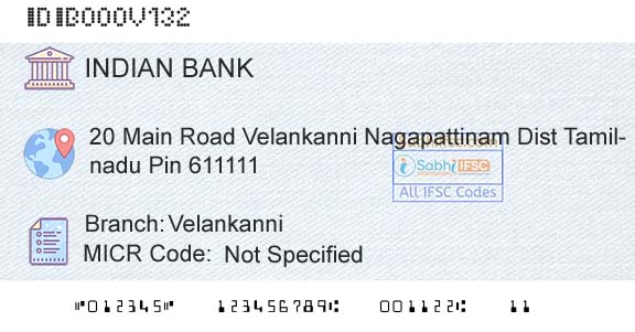 Indian Bank VelankanniBranch 