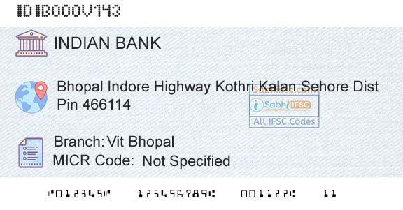 Indian Bank Vit BhopalBranch 
