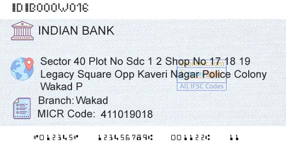 Indian Bank WakadBranch 