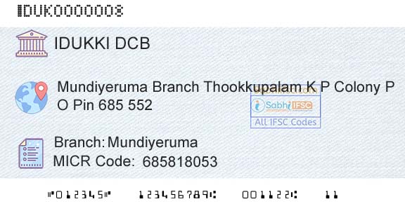Idukki District Co Operative Bank Ltd MundiyerumaBranch 