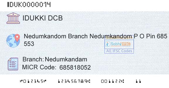 Idukki District Co Operative Bank Ltd NedumkandamBranch 