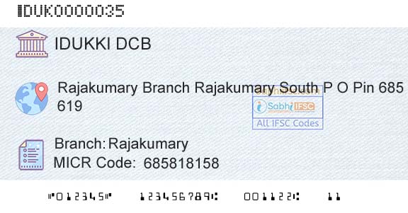 Idukki District Co Operative Bank Ltd RajakumaryBranch 