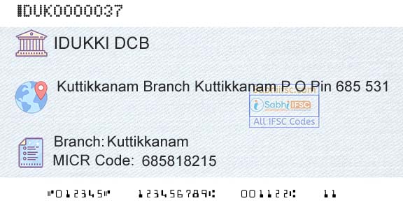 Idukki District Co Operative Bank Ltd KuttikkanamBranch 