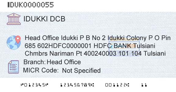 Idukki District Co Operative Bank Ltd Head OfficeBranch 