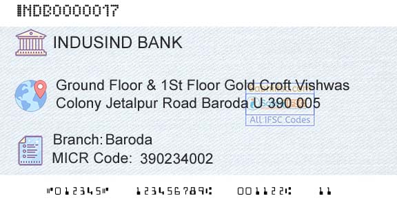 Indusind Bank BarodaBranch 