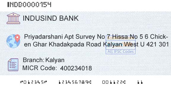 Indusind Bank KalyanBranch 
