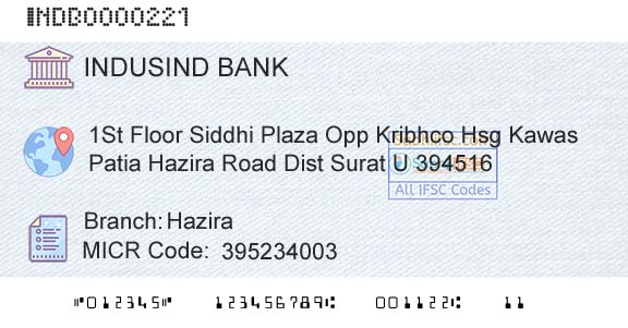 Indusind Bank HaziraBranch 