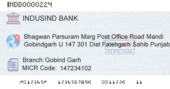 Indusind Bank Gobind GarhBranch 