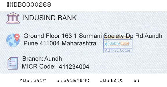 Indusind Bank AundhBranch 
