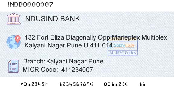 Indusind Bank Kalyani Nagar PuneBranch 