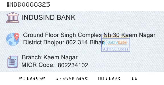 Indusind Bank Kaem NagarBranch 