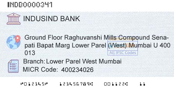 Indusind Bank Lower Parel West MumbaiBranch 