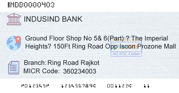 Indusind Bank Ring Road RajkotBranch 