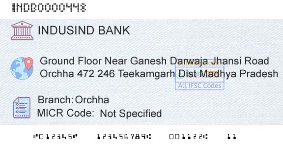 Indusind Bank OrchhaBranch 