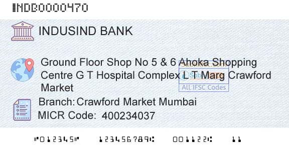 Indusind Bank Crawford Market MumbaiBranch 
