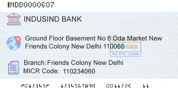 Indusind Bank Friends Colony New DelhiBranch 