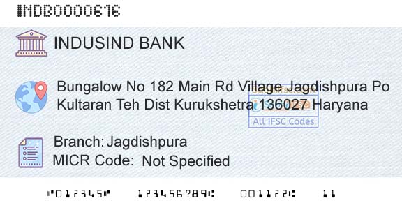 Indusind Bank JagdishpuraBranch 