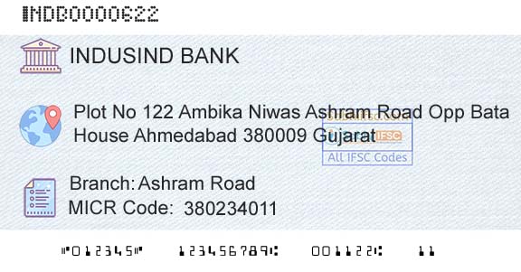 Indusind Bank Ashram RoadBranch 