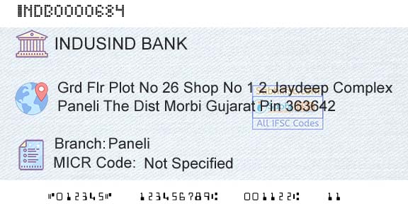 Indusind Bank PaneliBranch 