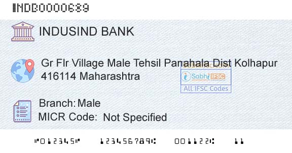 Indusind Bank MaleBranch 