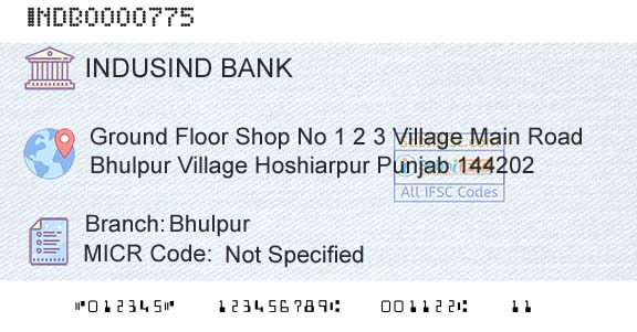 Indusind Bank BhulpurBranch 