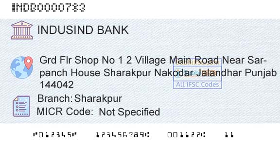 Indusind Bank SharakpurBranch 