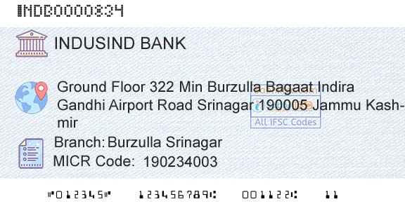 Indusind Bank Burzulla SrinagarBranch 
