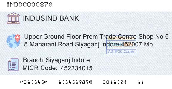 Indusind Bank Siyaganj IndoreBranch 