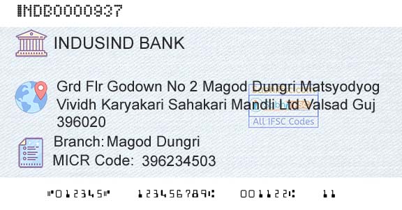 Indusind Bank Magod DungriBranch 